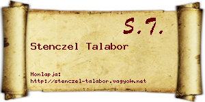 Stenczel Talabor névjegykártya